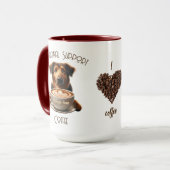 感情的なサポートコーヒーかわいい犬のメンタルヘルス マグカップ (正面左)