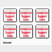 感情的なサポートチェロ – ステッおもしろいカー スクエアシール (シート)