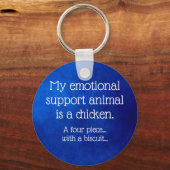 感情的なサポートチキン キーホルダー (正面)