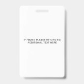 感情的なサポートドッグフォトIDバッジ バッジ (裏面)