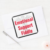 感情的なサポートフィドル – ステッおもしろいカー スクエアシール (封筒)