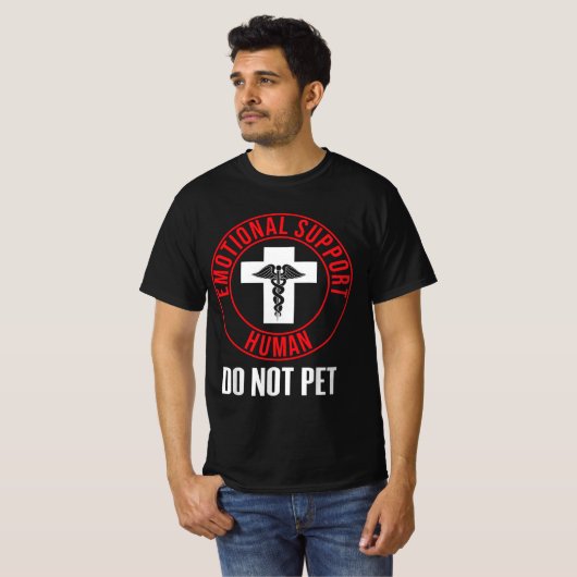 感情的なサポート人間が愛想しない Tシャツ (正面フル)