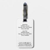 感情的なサポート動物の同一証明の荷物Ta ラゲッジタグ (裏面縦)