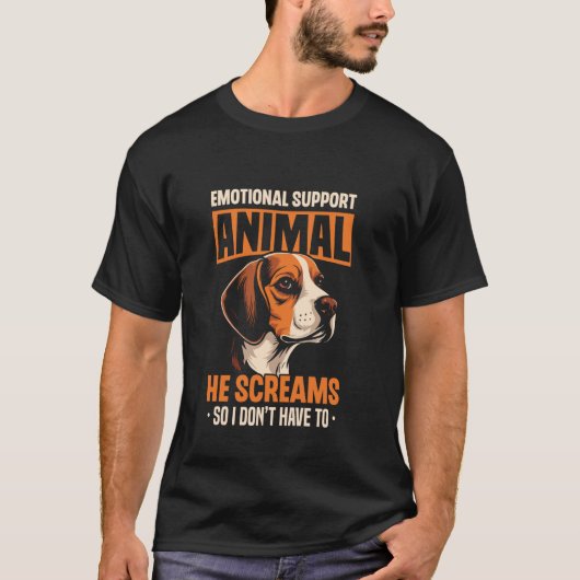 感情的なサポート動物の犬の恋人ビーグルドッグパップ Tシャツ (正面)