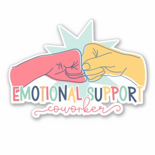 感情的なサポート同僚の仕事のベストギフト シール (正面)