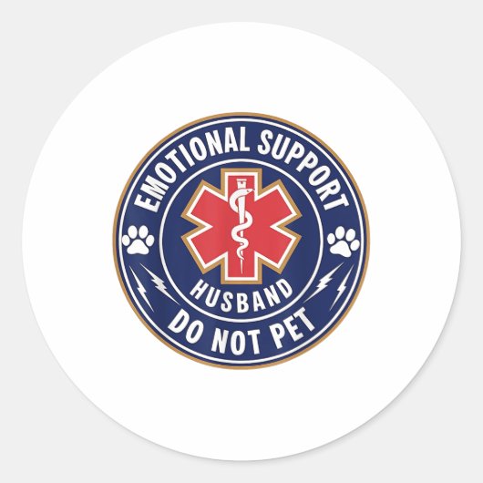 感情的なサポート夫ペットサービス犬L ラウンドシール (正面)