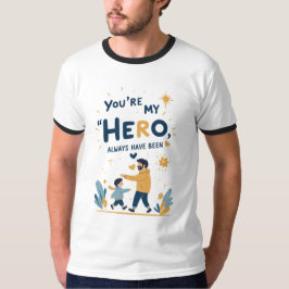 感情的なトリビュートTシャツ：いつだって私のヒーロー 💙 Tシャツ