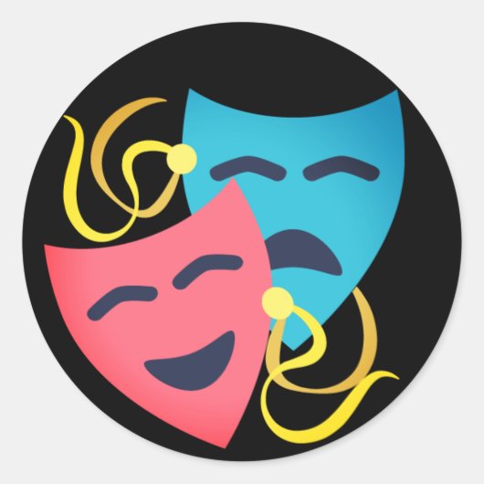 感情的なマスク ラウンドシール (正面)