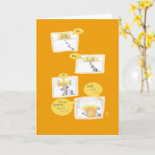 感情的な切断オンオレンジ人間関係 カード (黄色い花)