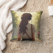 感情的な女聞の子の音楽装飾用クッション クッション (ブランケット)