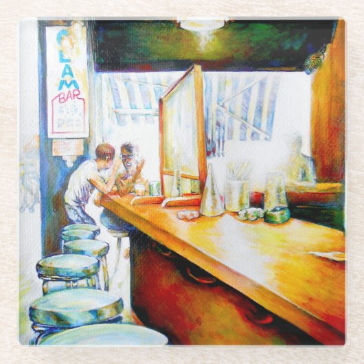 感情的な意欲を起こ対象、正当化する論理 ガラスコースター (正面)