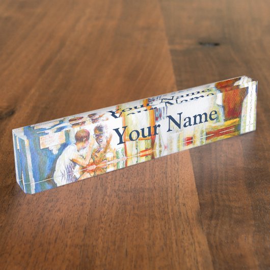 感情的な意欲を起こ対象、正当化する論理 デスクネームプレート (側面)