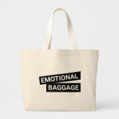 感情的な手荷物皮肉なパンタイポグラフィ ラージトートバッグ (正面)