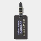 感情的な手荷物:ハンドル付気に – 紫黄 ラゲッジタグ (正面縦)