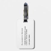 感情的な手荷物:ハンドル付気に – 紫黄 ラゲッジタグ (裏面縦)