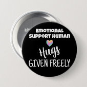 感情的な支え人間の抱き 缶バッジ (正面&裏面)