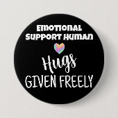 感情的な支え人間の抱き 缶バッジ (正面)