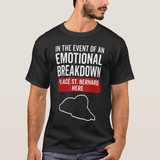 感情的な故障のイベントで犬の聖バーナード Tシャツ (正面)