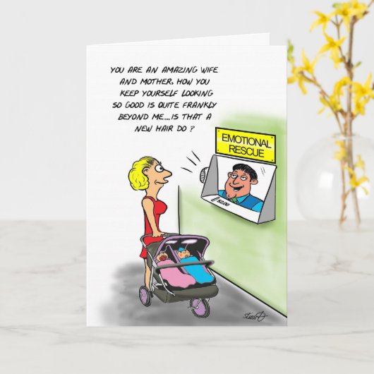 感情的な救助 カード (黄色い花)