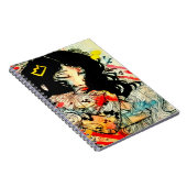 感情的な水彩画およびインク芸術のポートレートのスケッチ ノートブック (右側)