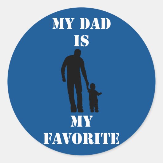 感情的な父の日のギフトトレンディーTシャツ ラウンドシール (正面)