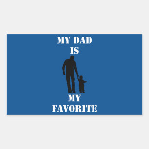 感情的な父の日のギフトトレンディーTシャツ 長方形シール