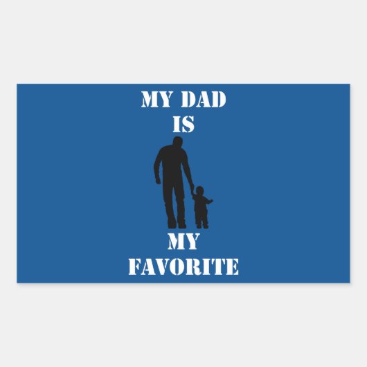 感情的な父の日のギフトトレンディーTシャツ 長方形シール (正面)