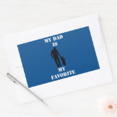 感情的な父の日のギフトトレンディーTシャツ 長方形シール (封筒)