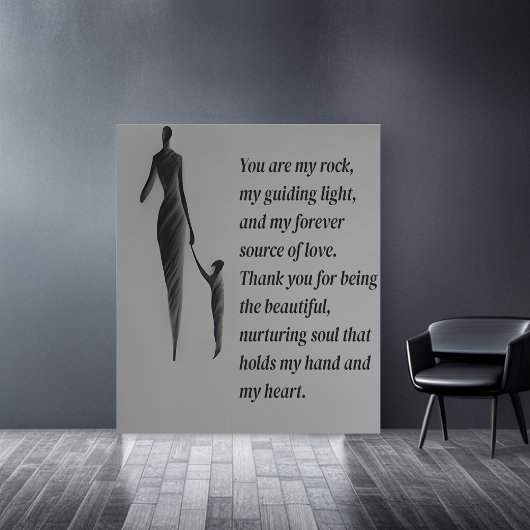 感情的な絆:母と子の木炭のスケッチ ポスター