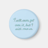 感情的な肯定 手書きの青インク マグネット (正面)