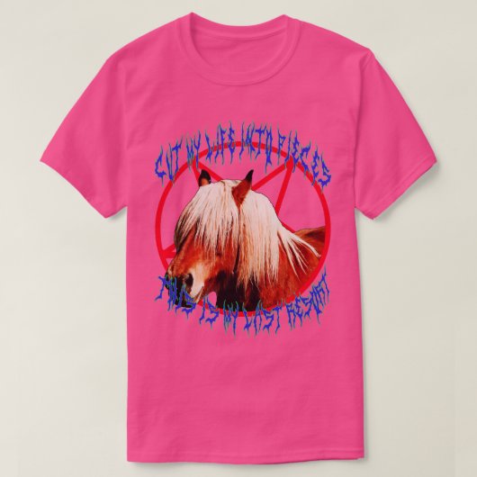 感情的な金属馬 Tシャツ (デザイン正面)