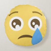 感情的なemojiの円形の枕 ラウンドクッション (正面)