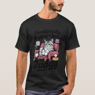 感情的にはサポートしてくれるけど判断したがる猫セラピスト Tシャツ