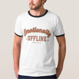 感情的にオフライン – ヴィンテージ ミニマリスト Tシャツ