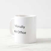 感情的に不在のおもしろマグカップ コーヒーマグカップ (正面左)