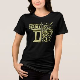 感情的に安定した状況的混乱のマインドセット D トライブレンドTシャツ