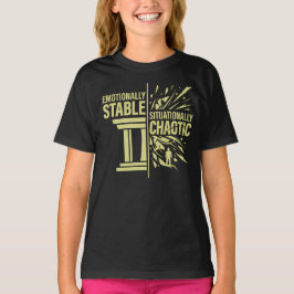感情的に安定した状況的混乱のマインドセット D Tシャツ