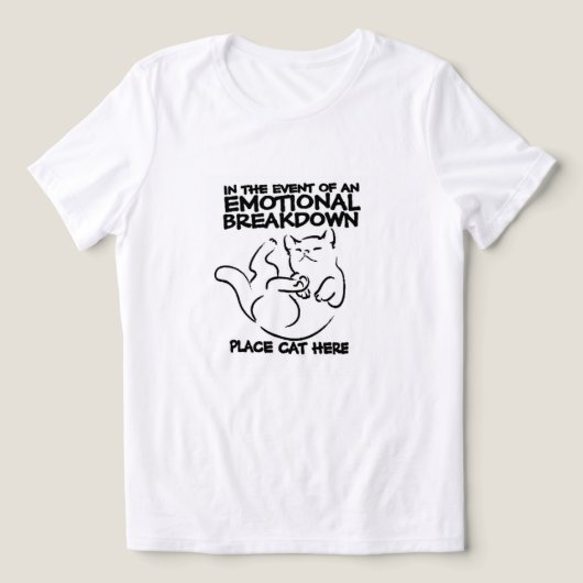 感情的に崩壊した場合に トライブレンドTシャツ (デザイン正面)