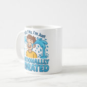 感情的に水分補給された面白い泣いているキャラクター コーヒーマグカップ (正面左)