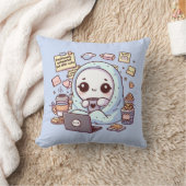 感情的に疲れたがまだ可愛い幽霊かわいい クッション (ブランケット)