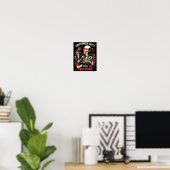 感情的に空っぽなバレンタインスケルトン 愛してね ポスター (ホームオフィス)