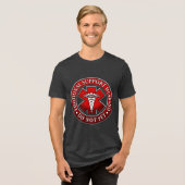 感情的サポートをする夫 トライブレンドTシャツ (正面全面)