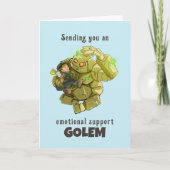 感情的サポートゴーレムグリーティングカード カード (正面)