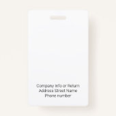 感情的サポート動物ID 1写真オプション バッジ (裏面)