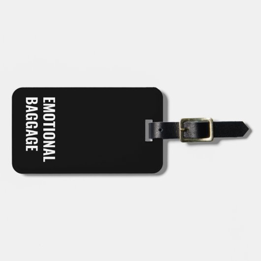 感情的手荷物皮肉おもしろいことわざ ラゲッジタグ (正面横)