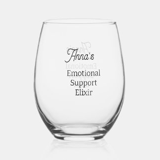 感情的支援 ステムなしワイングラス