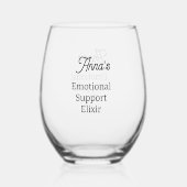感情的支援 ステムなしワイングラス (裏面)