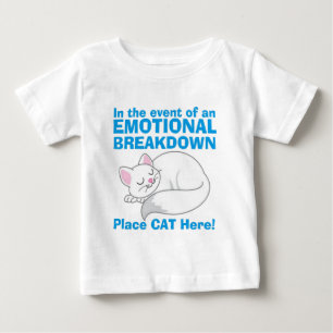 感情的衰弱の猫 ベビーTシャツ