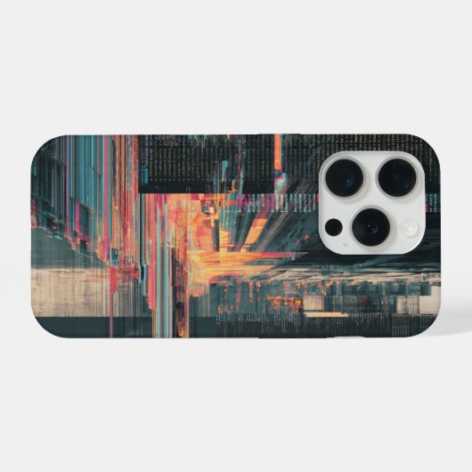 感情的責任 スマホケース AI グリッチ ファイナンシャル iPhoneケース (裏面横)