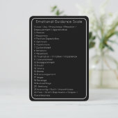 感情誘導エイブラハム・ヒックス尺度ブラックカード 招待状 (スタンド正面)